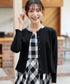 【小倉優子さん着用・洗える・接触冷感・汗ジミ防止】“サマさまカットソー”フレームボタンカーディガン