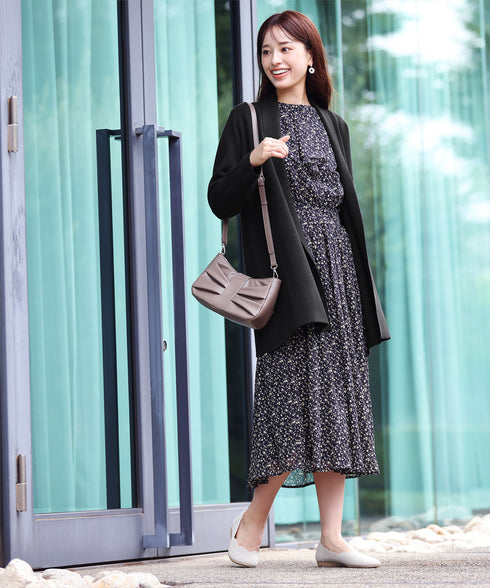 【新色追加】 ミラノリブミドル丈ニットカーディガン