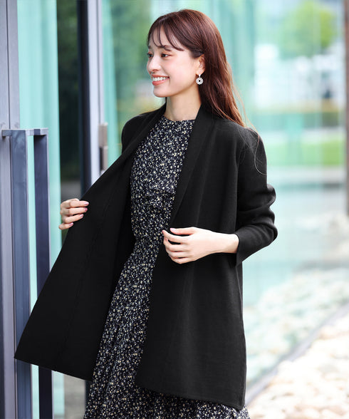 【新色追加】 ミラノリブミドル丈ニットカーディガン