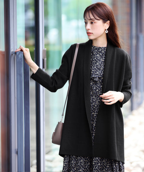 【新色追加】 ミラノリブミドル丈ニットカーディガン