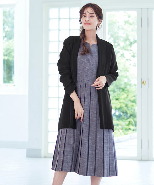 【新色追加】 ミラノリブミドル丈ニットカーディガン