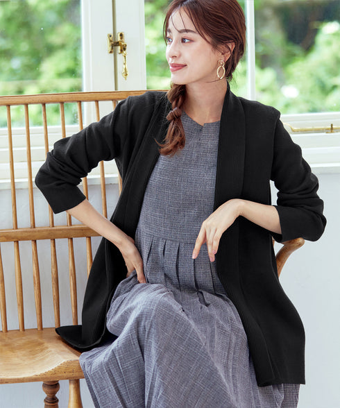 【新色追加】 ミラノリブミドル丈ニットカーディガン