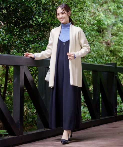 【新色追加】 ミラノリブミドル丈ニットカーディガン