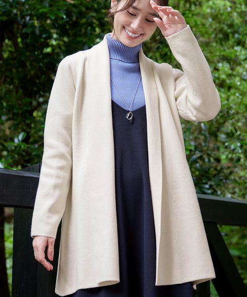 【新色追加】 ミラノリブミドル丈ニットカーディガン
