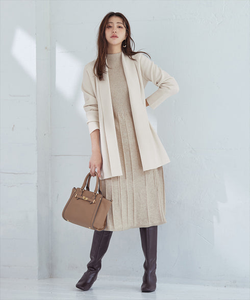 【新色追加】 ミラノリブミドル丈ニットカーディガン
