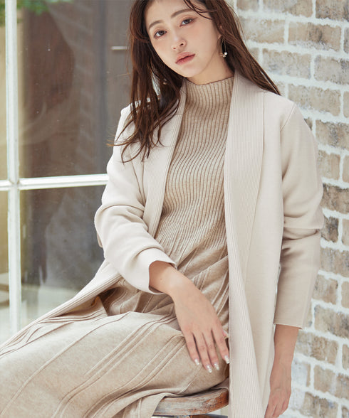 【新色追加】 ミラノリブミドル丈ニットカーディガン