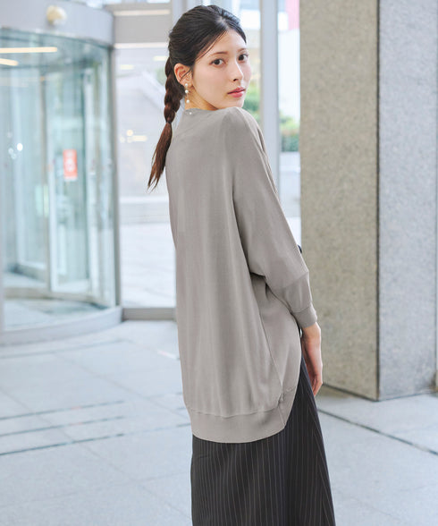 体型カバーも叶うドルマンニットカーディガン