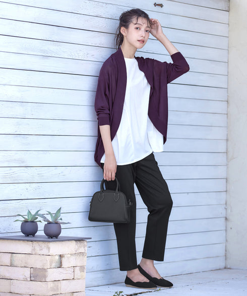 体型カバーも叶うドルマンニットカーディガン