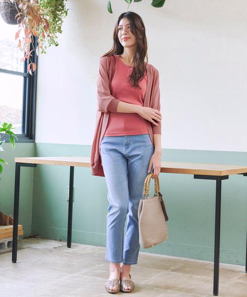 体型カバーも叶うドルマンニットカーディガン