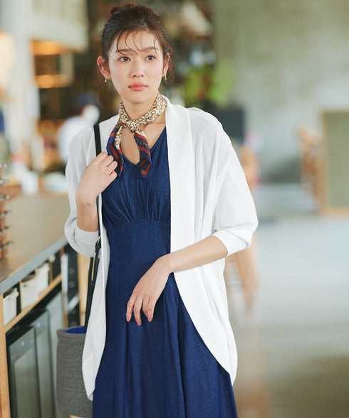 体型カバーも叶うドルマンニットカーディガン