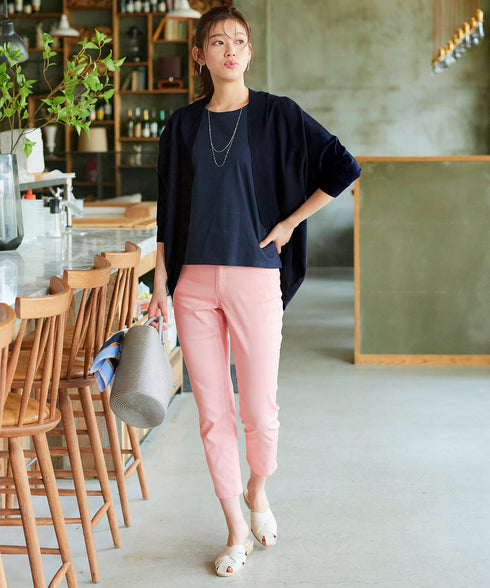 体型カバーも叶うドルマンニットカーディガン