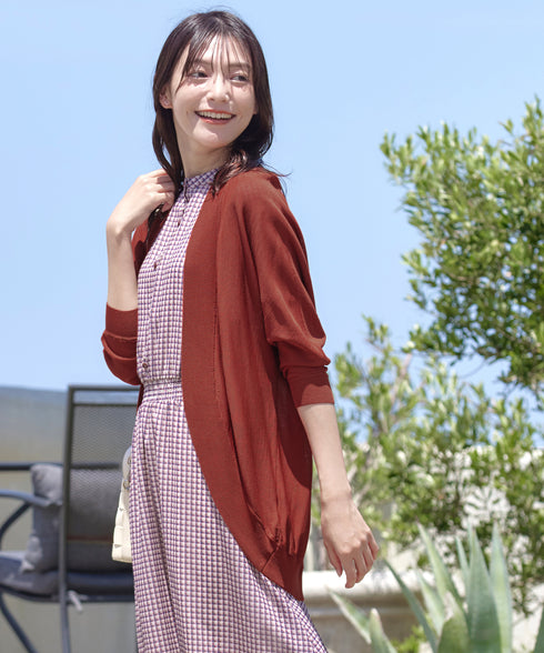 体型カバーも叶うドルマンニットカーディガン