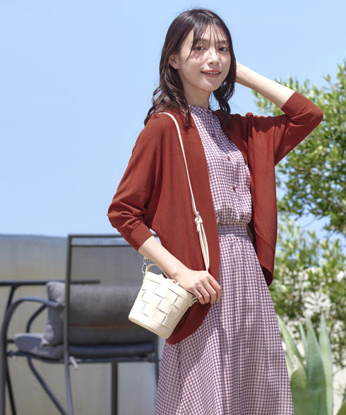 体型カバーも叶うドルマンニットカーディガン