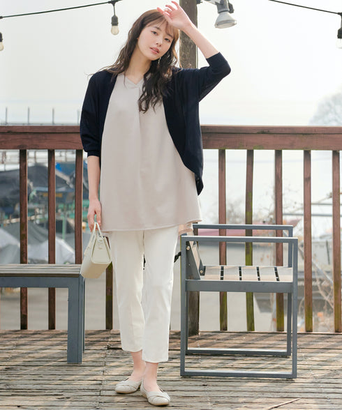 体型カバーも叶うドルマンニットカーディガン