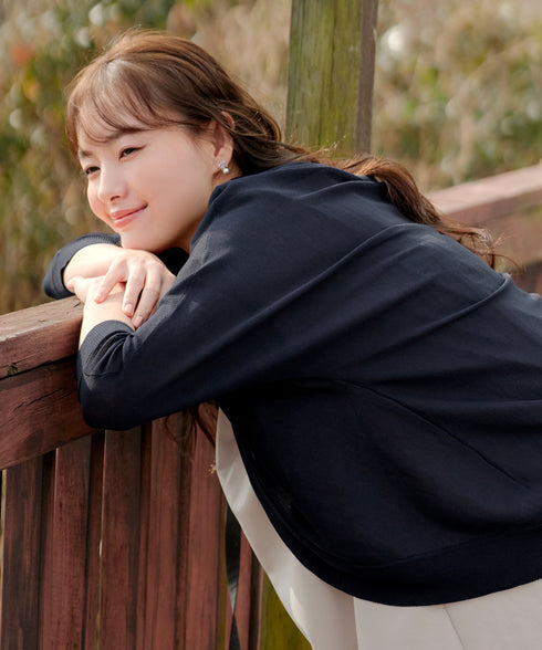 体型カバーも叶うドルマンニットカーディガン