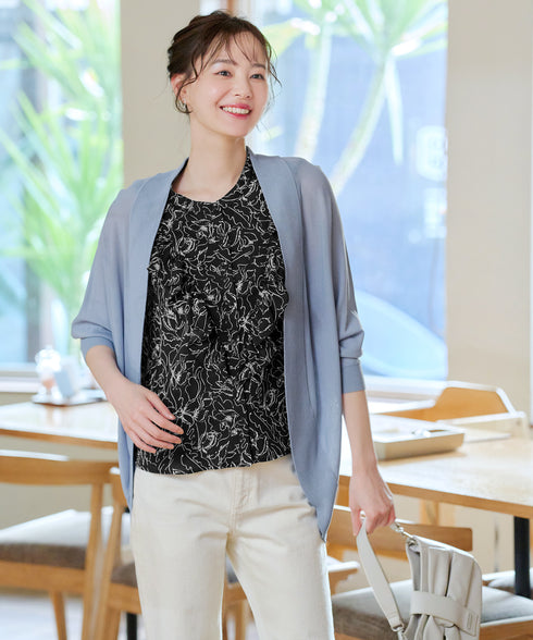 体型カバーも叶うドルマンニットカーディガン