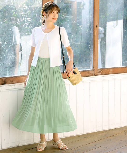 サマーニット半袖カーディガン