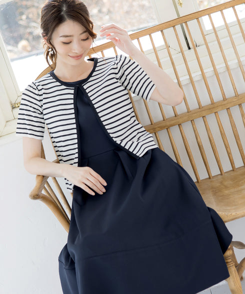 サマーニット半袖カーディガン