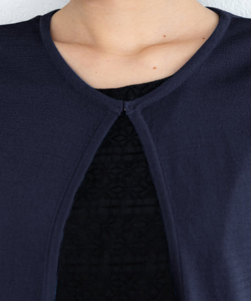 サマーニット半袖カーディガン