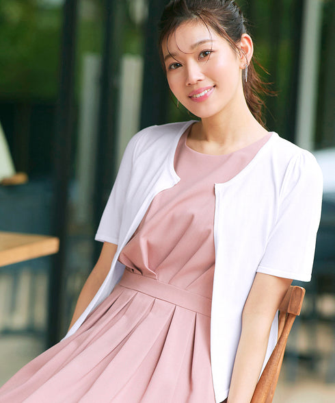 サマーニット半袖カーディガン