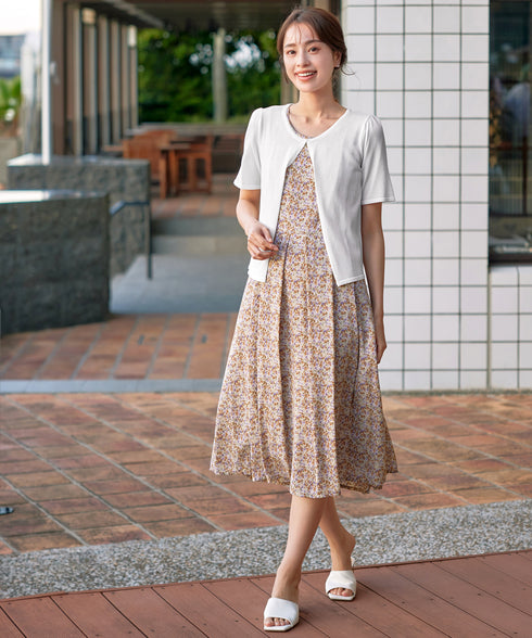 サマーニット半袖カーディガン