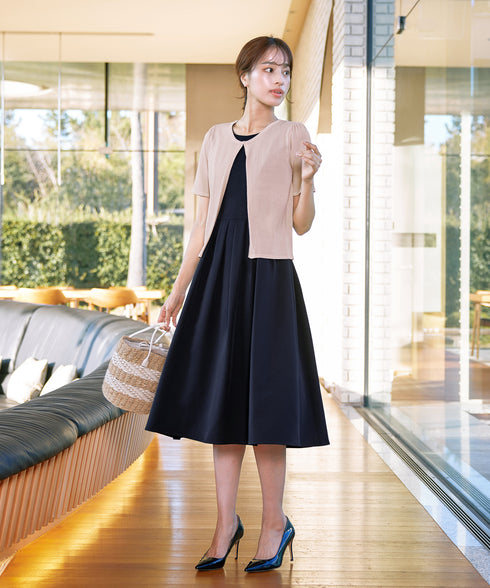 サマーニット半袖カーディガン