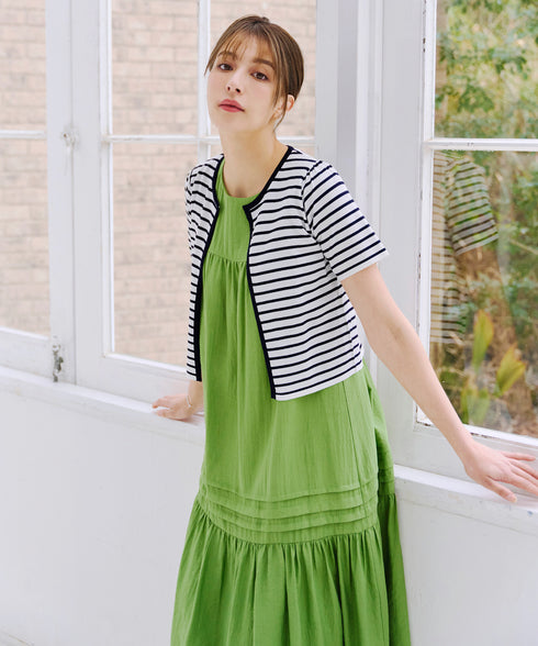 サマーニット半袖カーディガン