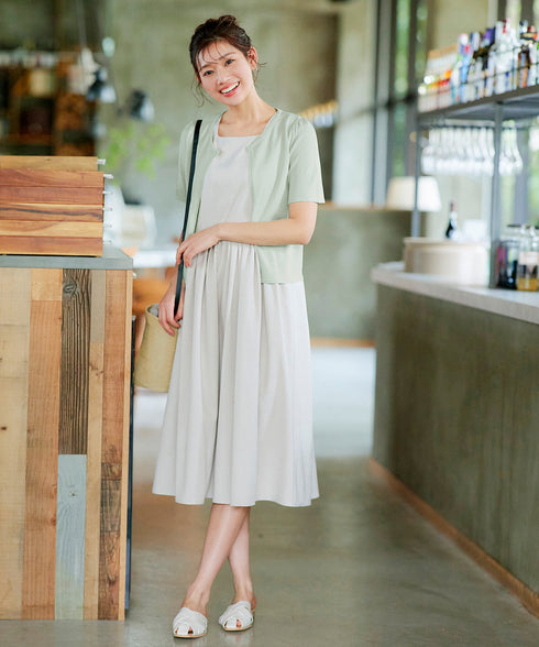 サマーニット半袖カーディガン