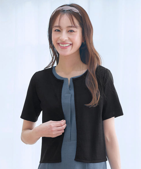 サマーニット半袖カーディガン