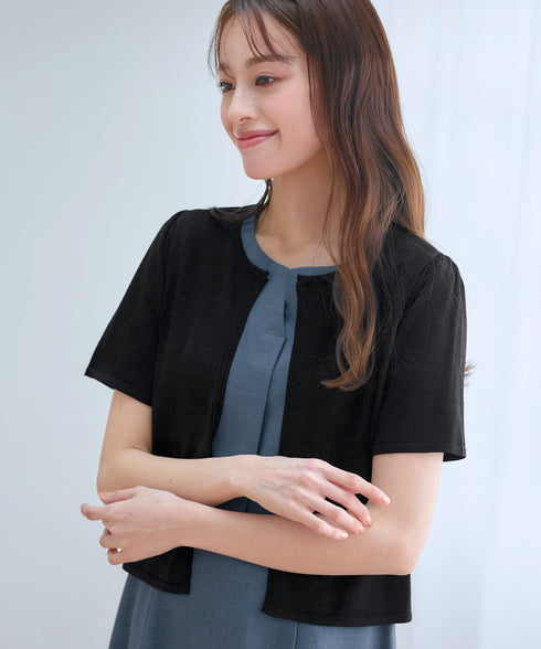 サマーニット半袖カーディガン