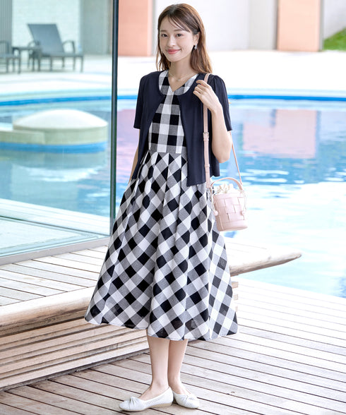 サマーニット半袖カーディガン