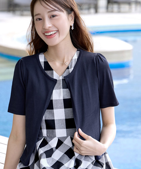 サマーニット半袖カーディガン