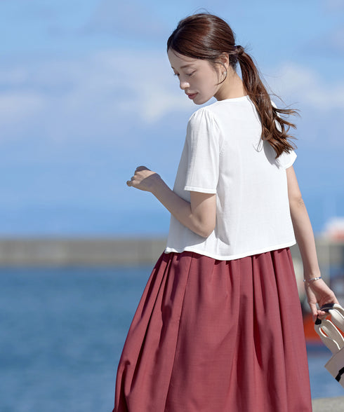 サマーニット半袖カーディガン