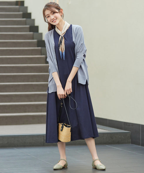 軽やかニットドルマンカーディガン