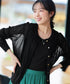 【 UVカット 接触冷感 マシンウォッシャブル】麻タッチカーディガン