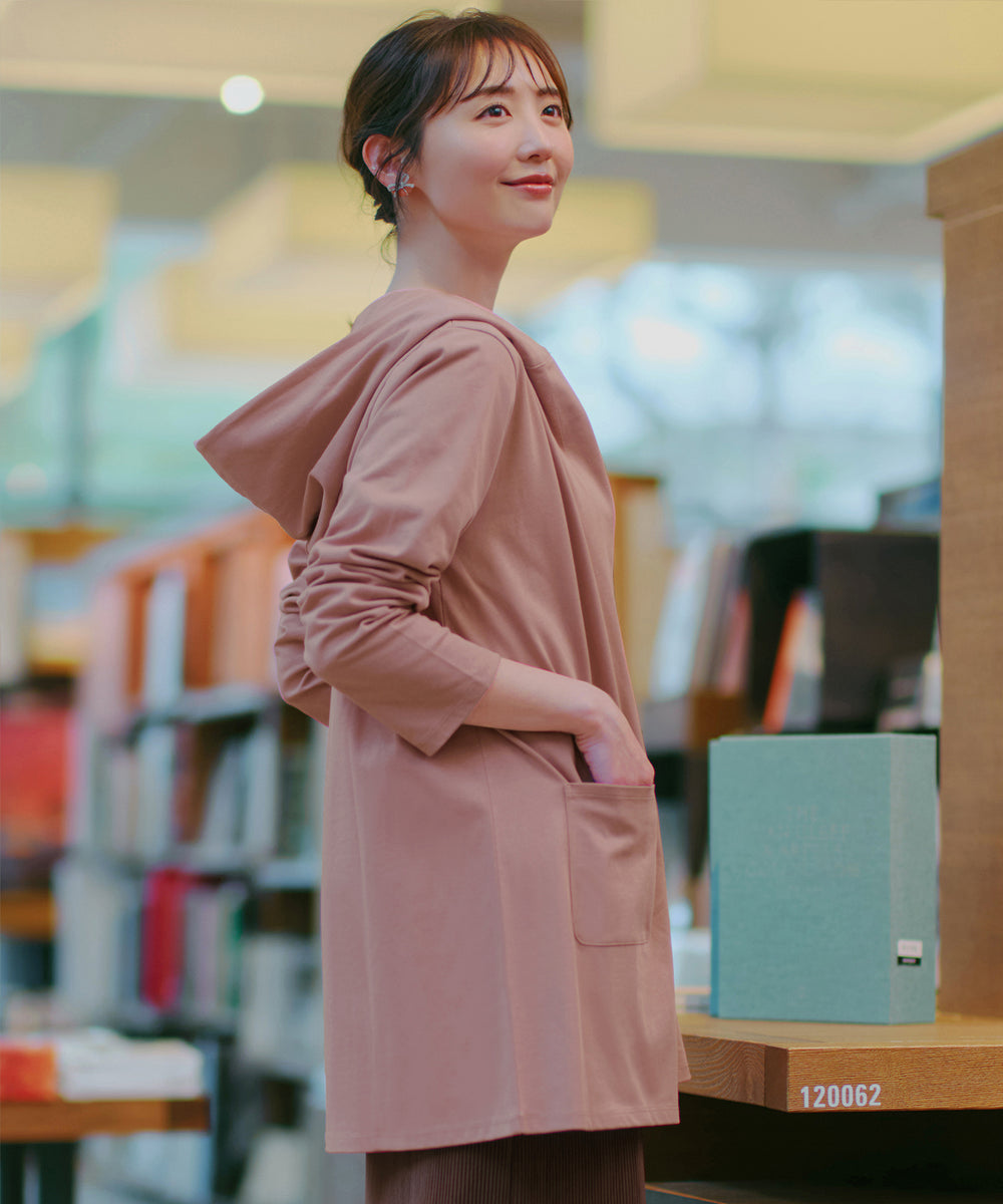 おのののかさん着用】“サマケア” フード付きカットソーロング