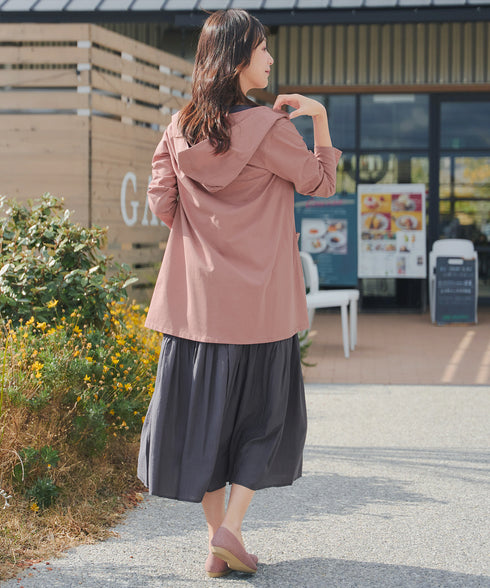 【おのののかさん着用】“サマケア” フード付きカットソーロングカーディガン