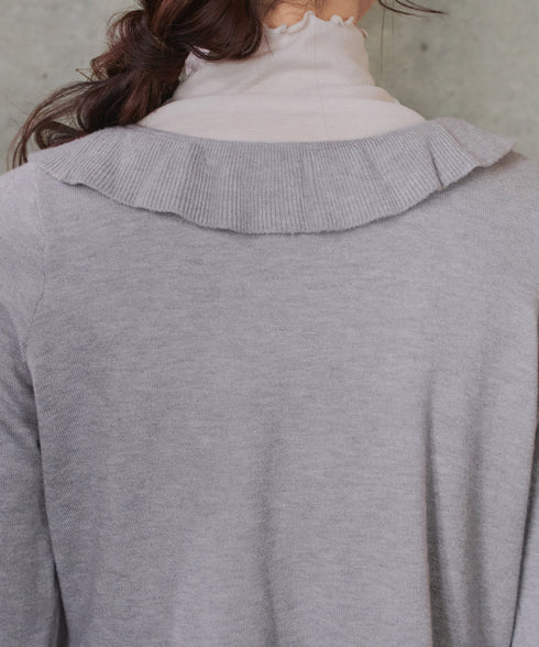 フリルリボンカーディガン