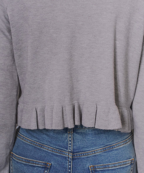 フリルリボンカーディガン