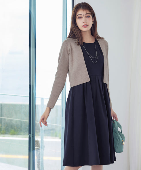 【新色追加】 ストレートショートニットボレロ