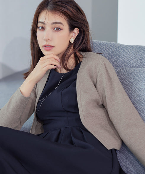 【新色追加】 ストレートショートニットボレロ