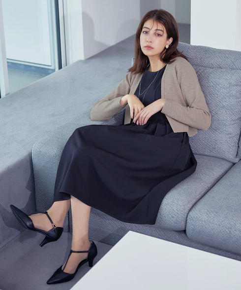 【新色追加】 ストレートショートニットボレロ