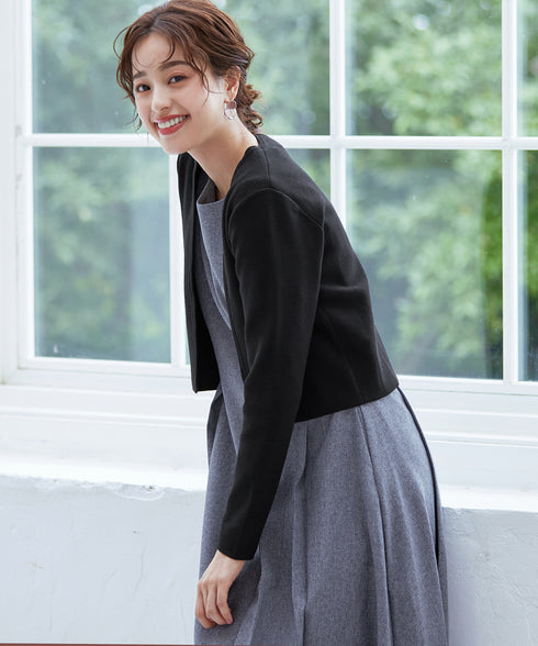 【新色追加】 ストレートショートニットボレロ