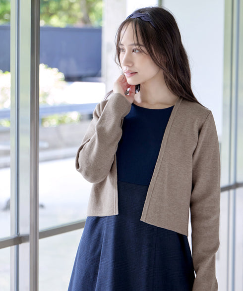 【新色追加】 ストレートショートニットボレロ