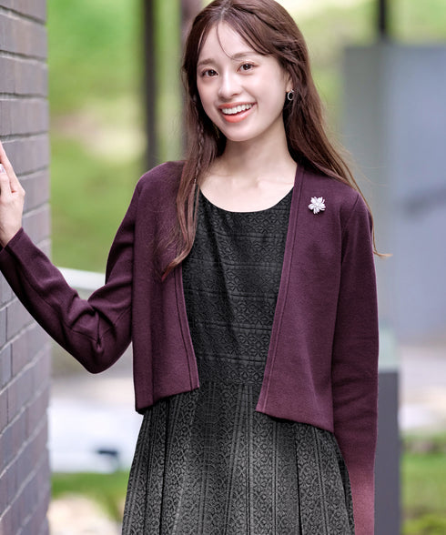 【新色追加】 ストレートショートニットボレロ