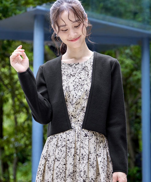 【新色追加】 ストレートショートニットボレロ