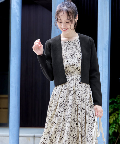 【新色追加】 ストレートショートニットボレロ