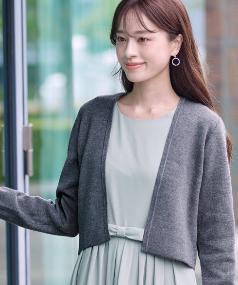 【新色追加】 ストレートショートニットボレロ