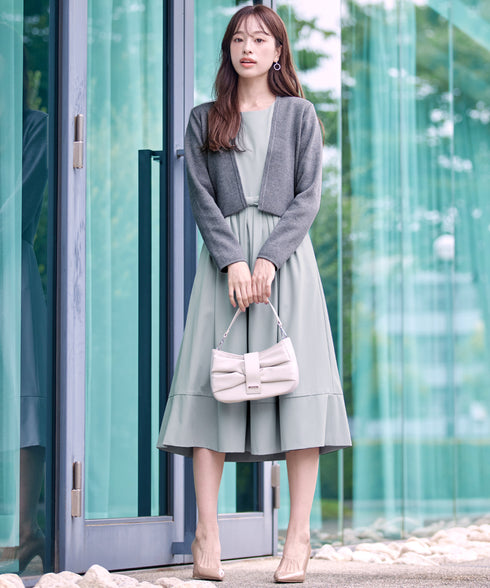 【新色追加】 ストレートショートニットボレロ