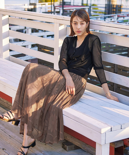 【新色追加】シアーショートカーディガン